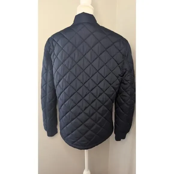 Banana Republic Mens Medium Quilted Jacket Navy Preppy Lightweight - Picture 4 of 9